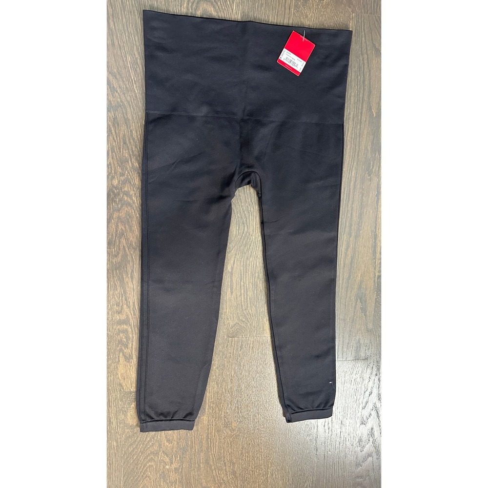 High‎ Waist Seamless Ribbed Cropped Leggings Yoga Gym Workout Pants - Picture 2 of 6